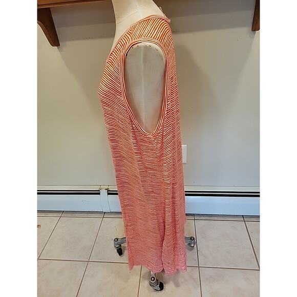 Philosophy Orange Striped Sleeveless Fitted Dress Women's Size 3X - Picture 5 of 9